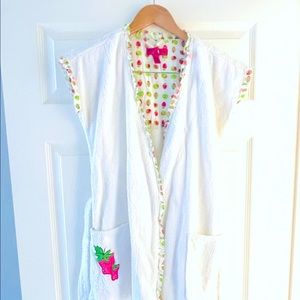 Betsey johnson intimates short white bathrobe size S